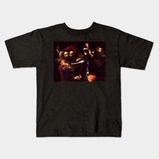 High Res Caravaggio The Taking of Christ Kids T-Shirt